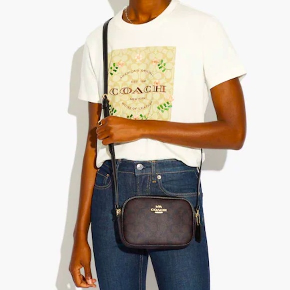 COACH Mini Jamie Camera Bag In Signature Canvas - Picture 4 of 4